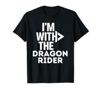 Disfraz divertido para parejas de I'm With The Dragon Rider Camiseta