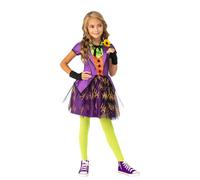 Disfraz Elegante De Joker Para Niñas En Color Púrpura De DC Comic Para Halloween