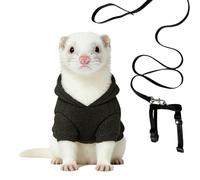 Disfraz ergonómico con capucha para hurón | Arnés para mascotas, chaleco y correas para animales pequeños, hámster, conejos, cachorros, gatitos, conejos