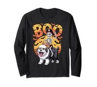 Disfraz Espeluznante de OES en Boo Old English Sheepdog Halloween Manga Larga