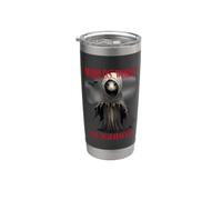 Disfraz espeluznante de sátira de vecino del mundo de Halloween Vaso térmico de acero inoxidable de doble pared
