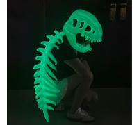 Disfraz esqueleto dinosaurio | Disfraz usable felpa esqueleto dinosaurio que en la oscuridad | Traje sombrero esqueletos dinosaurios 3D | Traje sombrero para accesorios cosplay fiesta disfraces