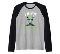 Disfraz extraño y Divertido de alienígena I'm Not from Around Here Camiseta Manga Raglan
