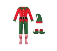 Disfraz Familiar Festivo a Juego para niños, Traje de actuación Verde, Ropa teatro16