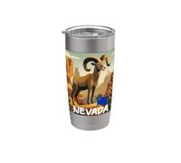 Disfraz fresco del desierto de Nevada con gráfico de oveja borregua Vaso térmico de acero inoxidable de doble pared