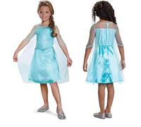 Disguise Disfraz Elsa Frozen Basic Plus – Vestido princesa para niña XS (3T-4T)