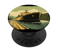 Disfraz genial de barco grande para los amantes de la carga y los barcos PopSockets PopGrip Adhesivo