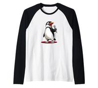 Disfraz Genial de pingüino y Karaoke Camiseta Manga Raglan