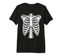 Disfraz gótico de Esqueleto de Jaula Costilla de anatomía Vintage para Halloween Camiseta Premium