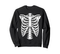 Disfraz gótico de Esqueleto de Jaula Costilla de anatomía Vintage para Halloween Sudadera