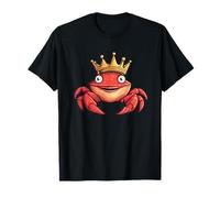 Disfraz gráfico de cangrejo guapo con corona y reino Camiseta