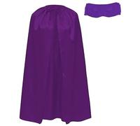 Disfraz Halloween de Superhéroe para Niños, Adulto, Set Capa de 140 cm con Mascara antifaz, 8 Colores, Disfraz para Carnaval y Eventos Temáticos para Hombre, Mujer, 2pcs.