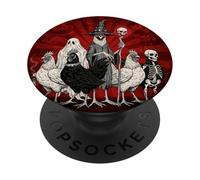 Disfraz Halloween Divertido Espeluznante Pollo Hombre Mujer PopSockets PopGrip Adhesivo