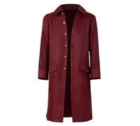 Disfraz Halloween Hombre Adulto,Chaqueta Medieval Estilo Steampunk Vintage para Hombres Estilo Gótico Victoriano Abrigo de Un Solo Pecho para Cosplay de Capitán Disfraces Halloween Carnaval Fiesta