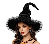 Disfraz Halloween Mujer Adulta Conjunto Sombrero Bruja Diseño Gótico Encaje Fiesta Temática Cosplay Elegante Completo Atuendo Bruja Mujer Sublime