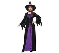 Disfraz Halloween Mujer Adulta Costume Women Bruja Vampiro，Disfraz Morada Mujer Vestido Halloween Actuaciones Cosplay Teatro Disfraces Medieval Fantasía Hechizo (Purple, M)