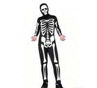 Disfraz Halloween Mujer Adulta Costume Women Bruja Vampiro，Traje esqueleto para Halloween mono cosplay disfraz hueso actuación terrorífica (Black, One Size)