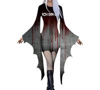 Disfraz Halloween Mujer Adulta Costume Women Bruja Vampiro，Vestido Largo gótico con Cordones para Mujer Disfraz Elegante Medieval de Cosplay Ideal Halloween (Black5, S)