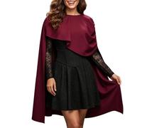 Disfraz Halloween Mujer Hombre AdultaCapa Medieval Flowing Para Interpretación Épica Vestimenta Cortesana Elegante Disfraz Halloween Accesorio Dramático Manto Largo Role Play (Red, M)