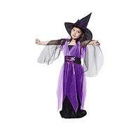Disfraz Halloween para Niña vestido tutú de tul guijarros Murciélago Bruja Brujita Lila Traje Fiesta Cumpleaños Carnaval