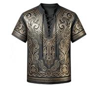 Disfraz Halloweencamiseta Hombre Manga Corta,Mythic Adult Men’S Striped tee with Straps For Lightweight Comfort and Casual Everyday Wear