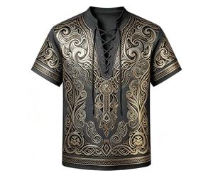 Disfraz Halloweencamiseta Hombre Manga Corta,Mythic Adult Men’S Striped tee with Straps For Lightweight Comfort and Casual Everyday Wear