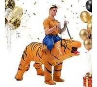 Disfraz Hinchable Adulto Mono Hinchable De Tigre Para Montar Como Jinete