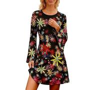 Disfraz Hippie Mujer Vestido Largo Estampado Floral Bohemio Para Festivales Y Cosplay Elegante Disfraz Hippie Mujer Artístico Y Libre Con Flecos En El Dobladillo Para Un Estilo Woodstock Auténtico