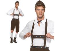 Disfraz Hombre Oktoberfest Lederhose Adultos Cerveza Alemana Festival Conjunto