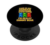 Disfraz Humano I'm Really Gummy Bear para Hombres, Mujeres y niños PopSockets PopGrip Adhesivo