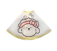 Disfraz impermeable para cachorro, para corte de pelo, manchas y orejas, patrón de dibujos animados, accesorios para fotos, influencer, mismos perros, capa de aseo