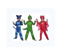 Disfraz infantil de búho, chico gato o gecko (Talla XS (95-105 cm) - Azul)