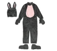Disfraz infantil de conejo gris de peluche para disfraz de disfraz de Halloween