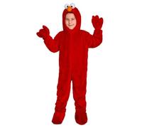 Disfraz infantil de Elmo Barrio Sésamo - Rojo - Tamaño para niños: 134 - 140 - Disfraz de carnaval, Halloween, fiesta temática