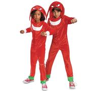 Disfraz Infantil de Knuckles de Sonic La Película, Licencia Oficial de Disguise, Ajuste Cómodo y Diseño Detallado, Para edades de 7 a 8 años, 4 a 6 años