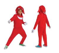Disfraz Infantil de Knuckles de Sonic La Película, Licencia Oficial de Disguise, Ajuste Cómodo y Diseño Detallado, Para edades de 7 a 8 años, 4 a 6 años, 3 a 4 años