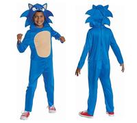 Disfraz Infantil de Sonic de Sonic La Película, Licencia Oficial de Disguise, Ajuste Cómodo y Diseño Detallado, Para edades de 7 a 8 años, 4 a 6 años, 3 a 4 años