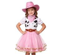 Disfraz Infantil De Vaquera Vestido De Tul Con Sombrero Y Pañuelo Para