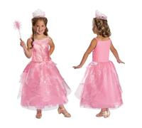 Disfraz Infantil Deluxe de Glinda de Wicked, Licencia Oficial de Disguise, Ajuste Cómodo y Diseño Detallado, Para edades de 7 a 8 años, 4 a 6 años, 3 a 4 años