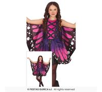 Disfraz Infantil Gato Animal Morado Mariposa Fiestas Guirca Poliéster, Talla 3-4