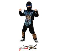 Disfraz Infantil Ninja de Artes Marciales Rubies Azul con Armas
