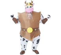 Disfraz Inflable de Vaca, Divertido Disfraz Inflable de Vaca para Adultos, Ideal para Fiestas de Halloween, Cosplay, Disfraces de Halloween de tamaño Adulto.