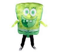 Disfraz inflable oficial de Bob Esponja SquarePants para adultos, overol inflable con ventilador integrado y caja de batería