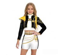 Disfraz K pop Niña, Disfraz Guerreras Kpop Disfraces Carnaval Niña - Cosplay Anime Popular K-Pop Uniforme Atuendo De Cantante Hip Hop Conjunto Completo De Rol 100-110 Para Carnaval Y Fiesta, Halloween