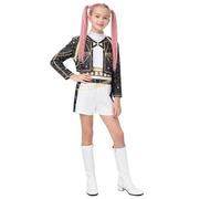 Disfraz K pop Niña, Disfraz Guerreras Kpop Disfraces Carnaval Niña - Cosplay Anime Popular K-Pop Uniforme Atuendo De Cantante Hip Hop Conjunto Completo De Rol 100-110 Para Carnaval Y Fiesta, Halloween