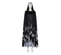 Disfraz largo de cosplay para mujer, vestido de Halloween, vestido de bruja, disfraz de bruja, disfraz largo de rol, para bailes, carnaval, uso diario, decoración