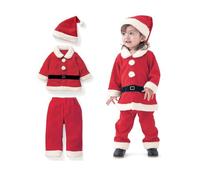 disfraz mama noel bebe Disfraz Navidad Bebe Traje Papa Noel Disfraces Mono Unisexo Recién Nacido Mi Primera Navidad Top + Pantalones de La Bota + Gorro Ropa Navideña Bebé Niñas Y (Red, 2-3 Years)