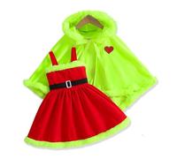 Disfraz Mama Noel Niña Traje Papa Noel Capa Terciopelo y Vestido Navidad Disfraz Navidad Bebe Niña