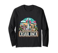 Disfraz marroquí de Casablanca Skyline de Marruecos Manga Larga