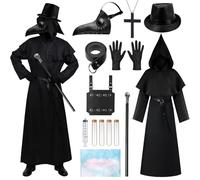 Disfraz Medico Peste Negra, Plague Doctor Costume con Máscara Peste Negra